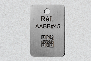 Gravure Inox 316L - Jeton, QR code