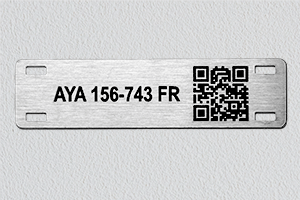 Gravure en inox - QR code