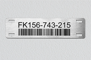 Gravure en inox - Code barre