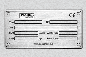 Gravure inox - Plaque machine