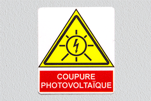 Autocollant vinyle - Coupure photovoltaïque