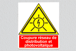 Autocollant vinyle -Coupure réseau de distribution