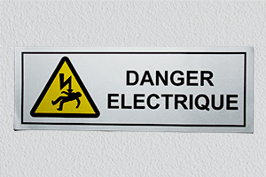 Autocollant réfléchissant - Danger électrique
