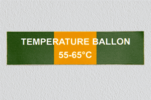 Autocollant vinyle - Température ballon de tuyauterie