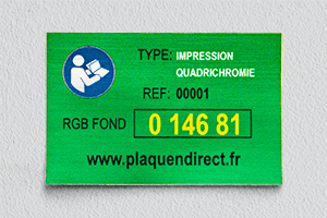 Autocollant vinyle - Plaque machine