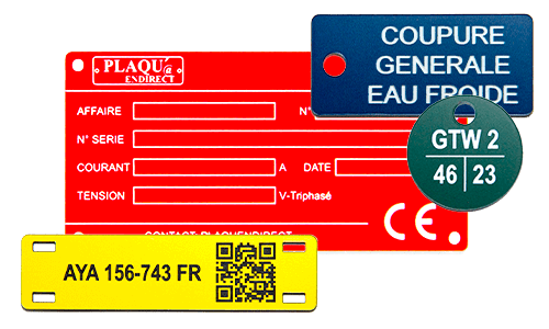 Plaques en gravure plastique