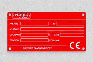 Gravure plastique - Plaque machine