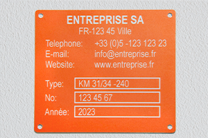 Impression sur aluminium - Plaque firme