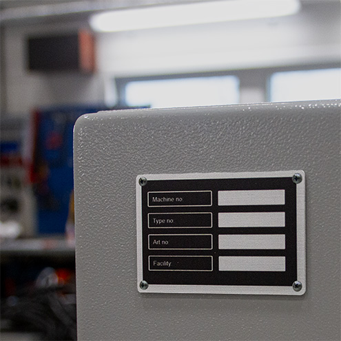 Impression sur aluminium - plaque machine