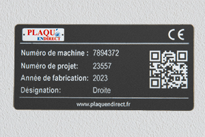 Impression sur aluminium - Plaque machine
