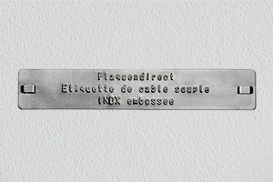 Large - Étiquette de câble souple INOX embossée