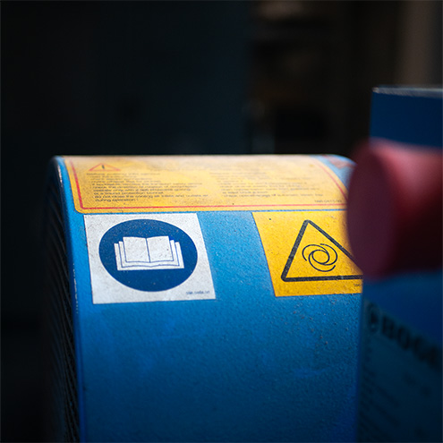 Autocollant pour machine