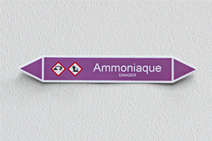 Autocollant vinyle - Tuyauterie Ammoniaque
