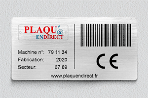 Autocollant vinyle - Plaque machine