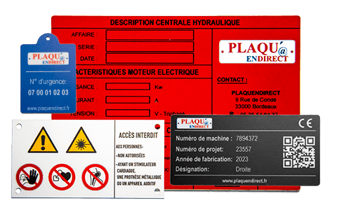 Plaques constructeurs personnalisées aluminium – Boutique du Marquage