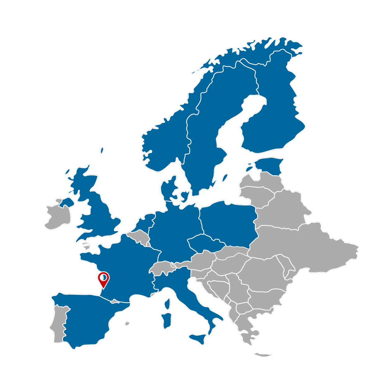 carte plaquendirect en Europe