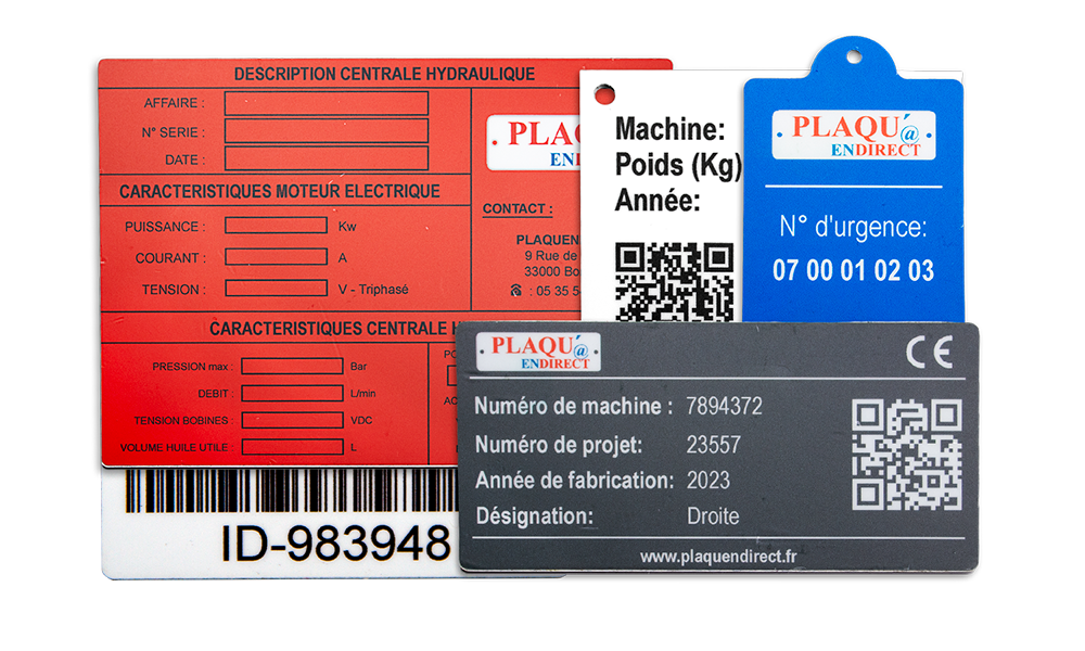 Plaques en impression sur aluminium